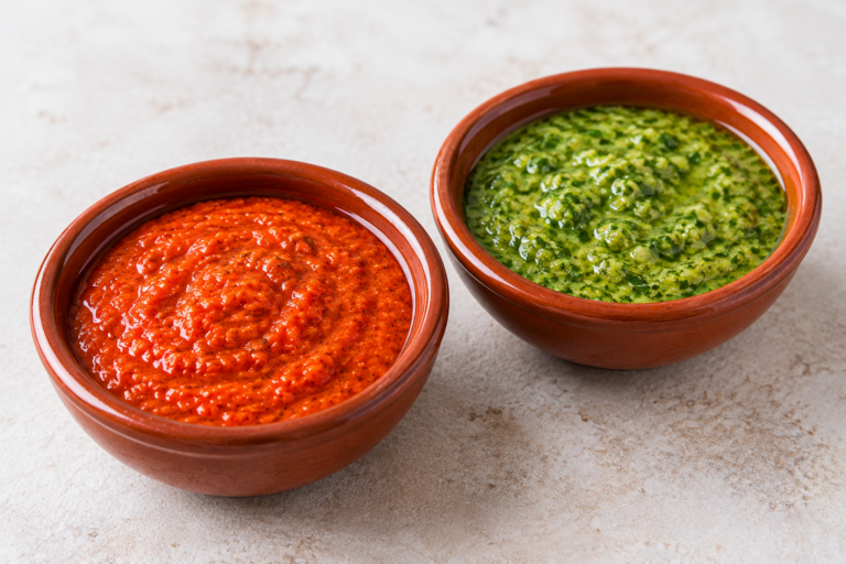 Mojo rojo e mojo verde