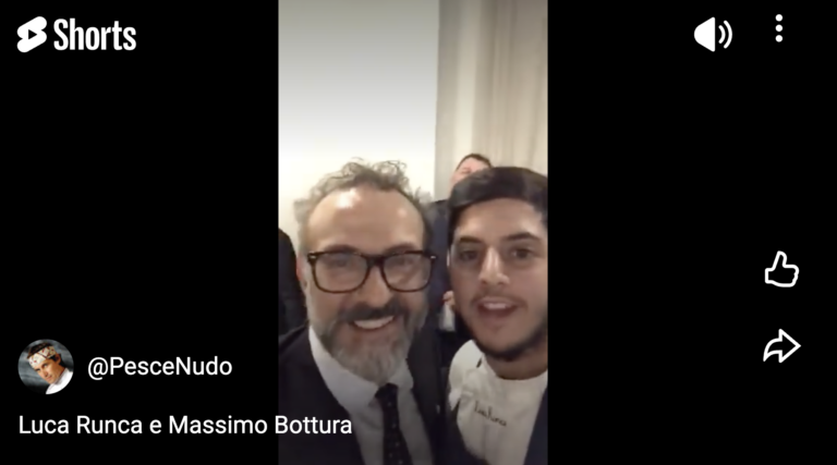 Massimo Bottura saluta Pesce Nudo